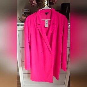 Express Women's Bright Pink Blazer Romper